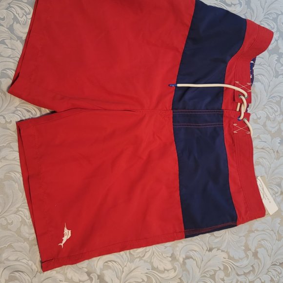 TOMMY BAHAMA MEN RIBBON RED SHORTS XXL - Picture 3 of 4